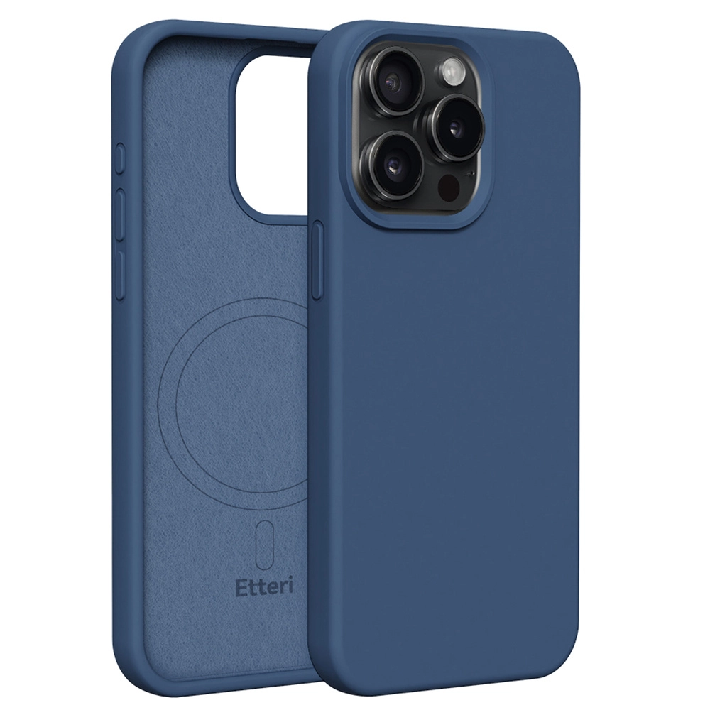 Etui Etteri Silicone Case do iPhone 15 Pro Max Niebieski