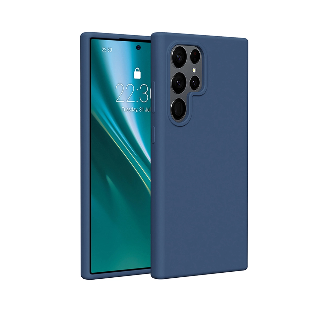 Etui Etteri Silicone Case do Galaxy S25 Ultra Niebiesski
