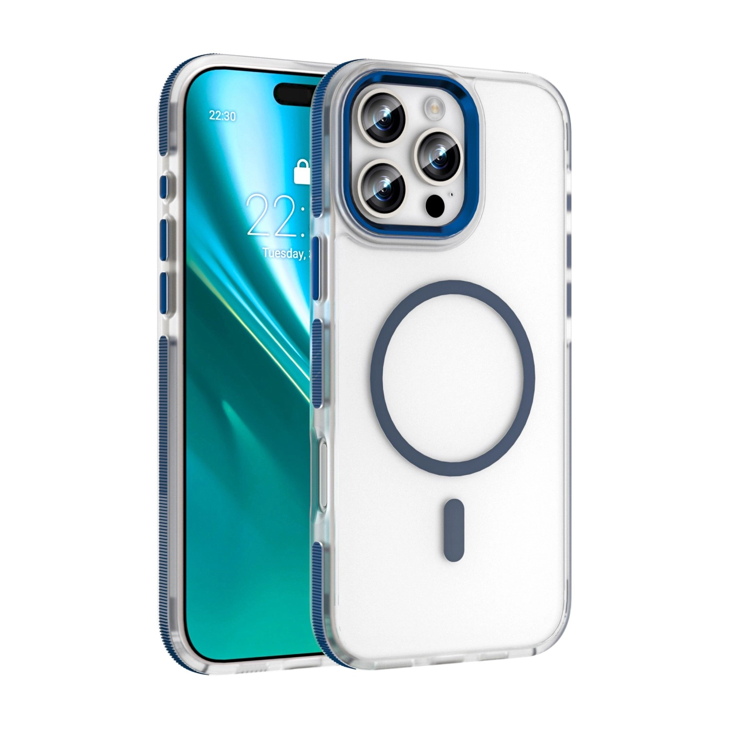 Etui Etteri Icy Mag do iPhone 16 Pro Max Niebieski