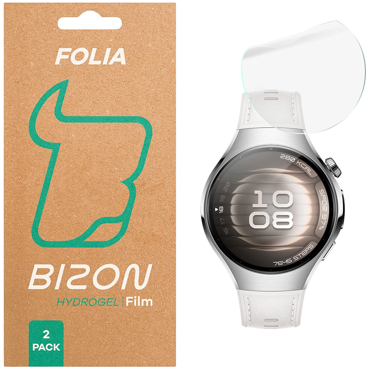 Folia ochronna Bizon matowa Film Sun do Huawei Watch 5 42 mm - 2 sztuki