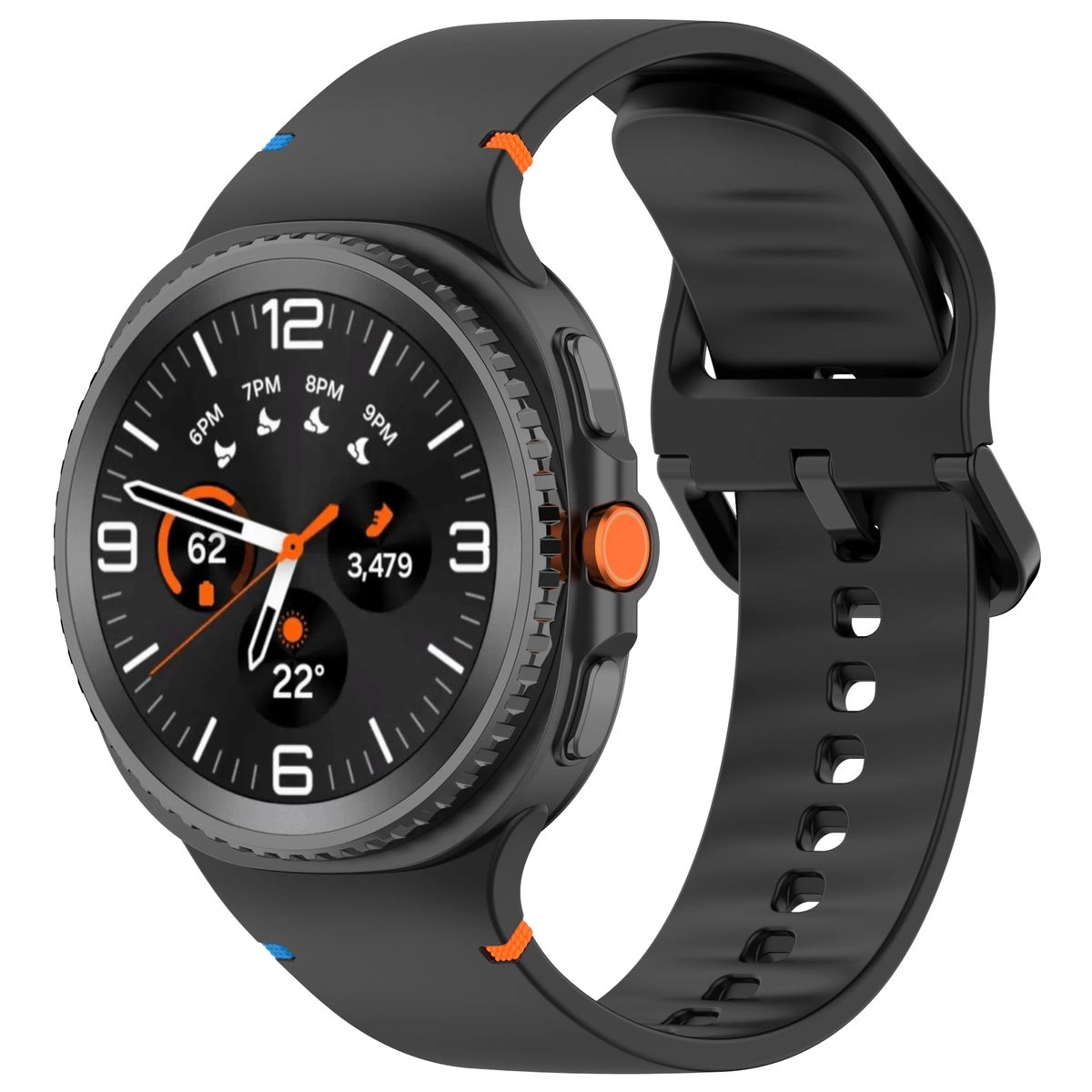 Nakładka na tarczę Bizon ze szkłem do Samsung Galaxy Watch 8 40 mm czarny