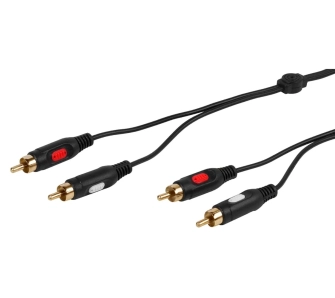 Kabel  audio Vivanco 46011 RCA 2,5m Czarny