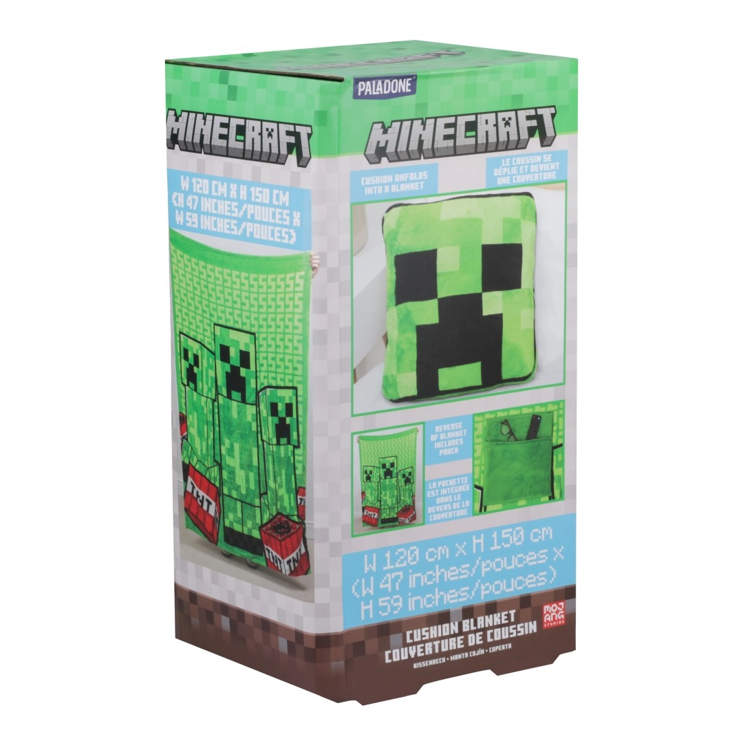 Poduszka Paladone Minecraft Creeper Cushion / Blanket 2w1