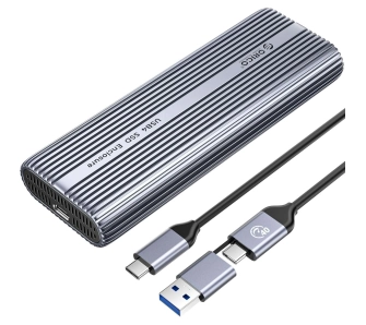 Obudowa Orico ACOM2-U4-GY-BP SSD M.2 NVMe, USB-C 40 Gbps z wentylatorem Szary