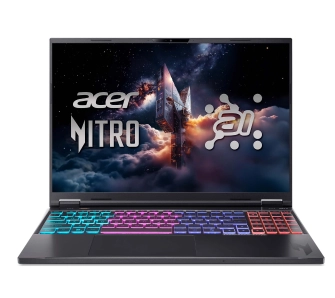 Laptop gamingowy Acer Nitro 16 AI AN16-61 16" 180Hz Ryzen AI 9 365 32GB RAM 1TB Dysk SSD RTX5070Ti DLSS4 Win11 Pro Czarny Funkcje AI