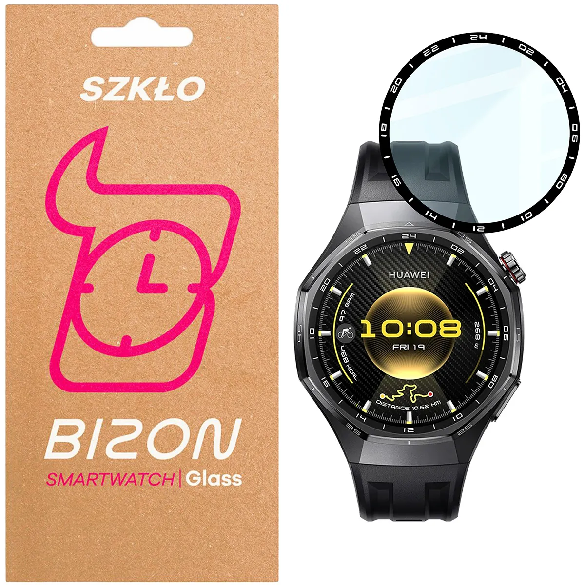 Szkło hybrydowe Bizon Edge Hybrid do Huawei Watch GT6 Pro 46mm