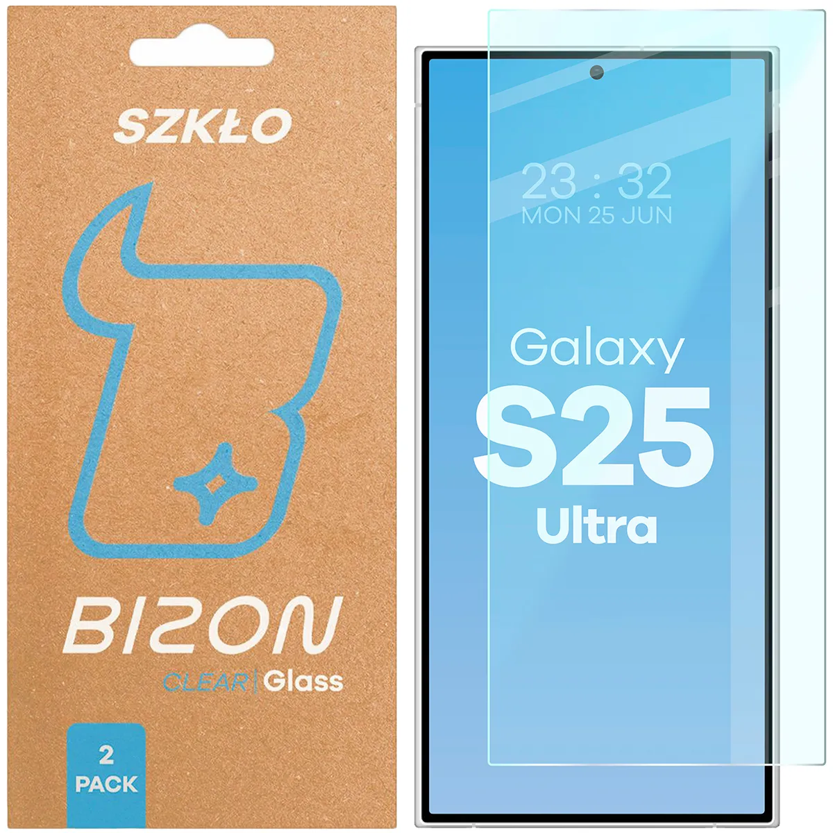 Szkło hartowane Bizon Clear Duo do Samsung Galaxy S25 Ultra