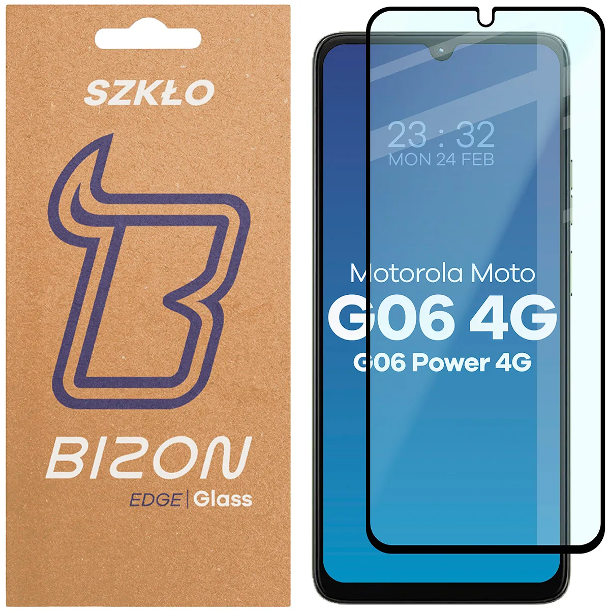Szkło hartowane Bizon Edge 2 do Motorola Moto G06 4G / Motorola Moto G06 Power 4G