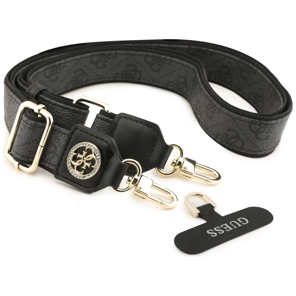 Smycz do telefonu Guess Universal Crossbody 4G Tether Patch Czarny