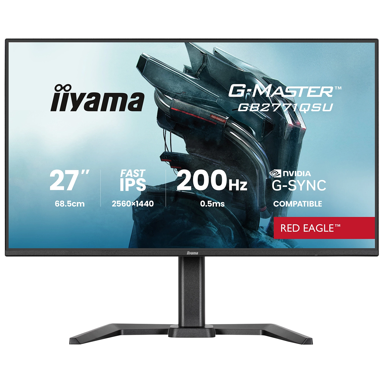Monitor iiyama G-Master Red Eagle GB2771QSU-B1 27" 2K Fast IPS 200Hz 0,5ms MPRT Gamingowy