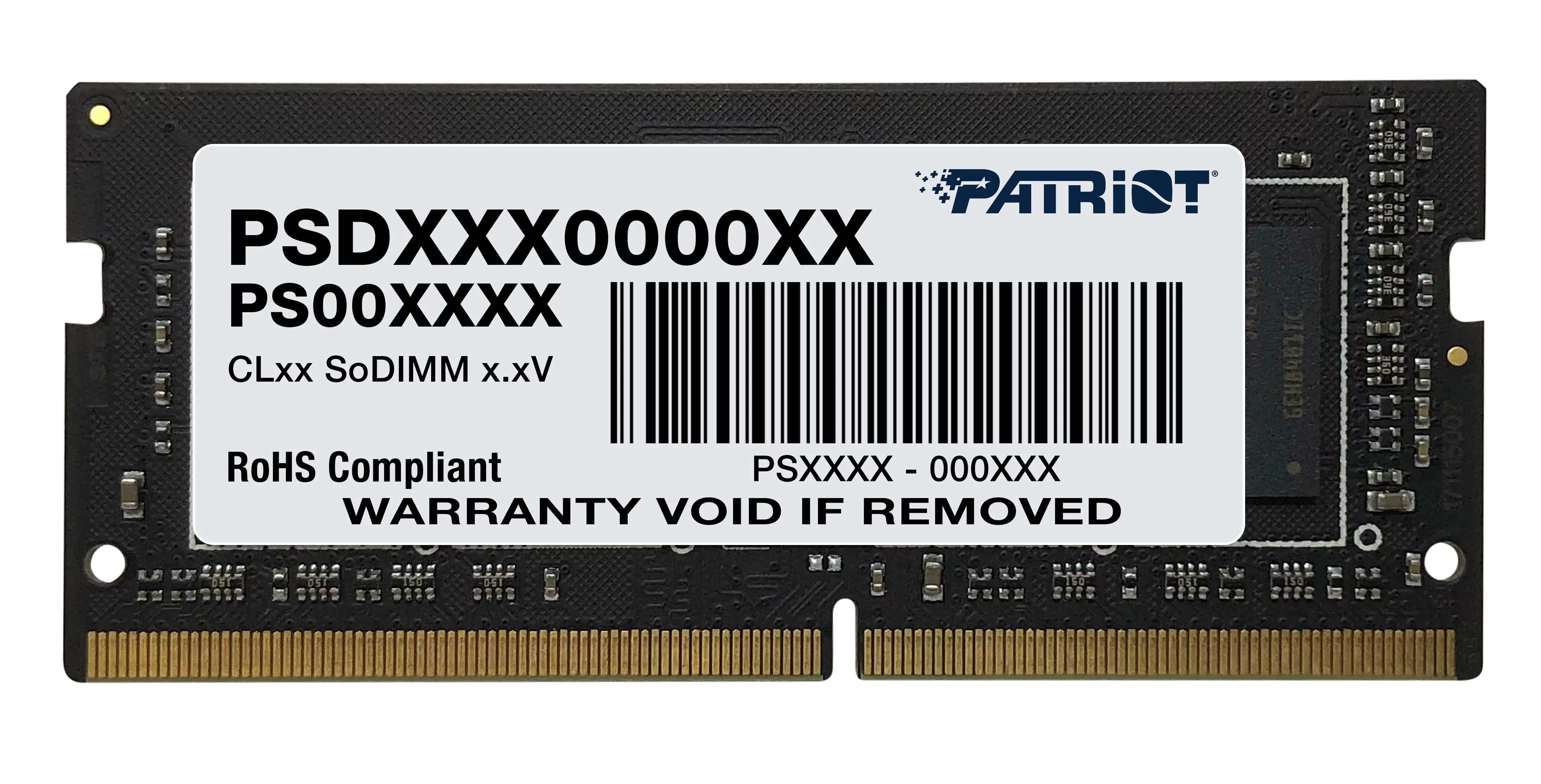 Pamięć Patriot Signature Line DDR4 8GB 2666 CL19 SODIMM Czarny