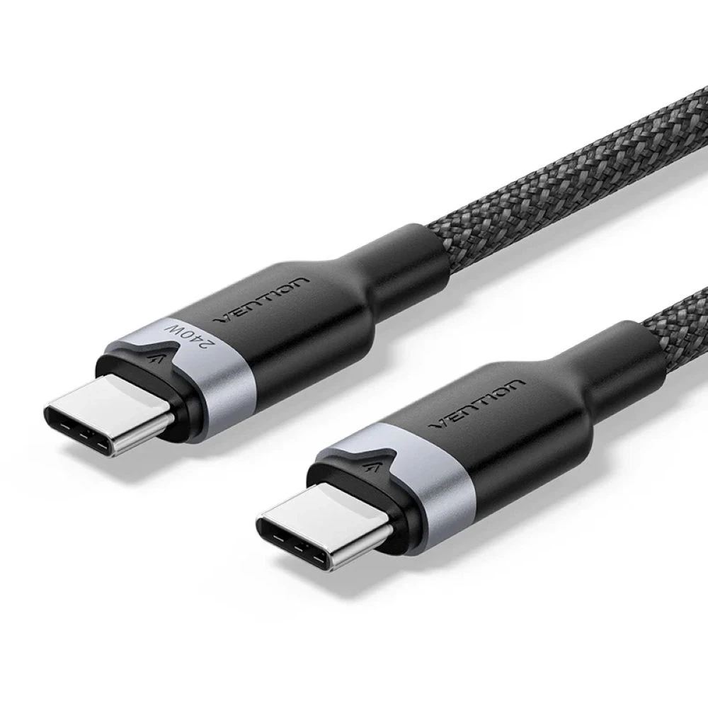 Kabel Vention USB-C do USB-C 2.0 PD 3.1 5A 240W 1m Czarny