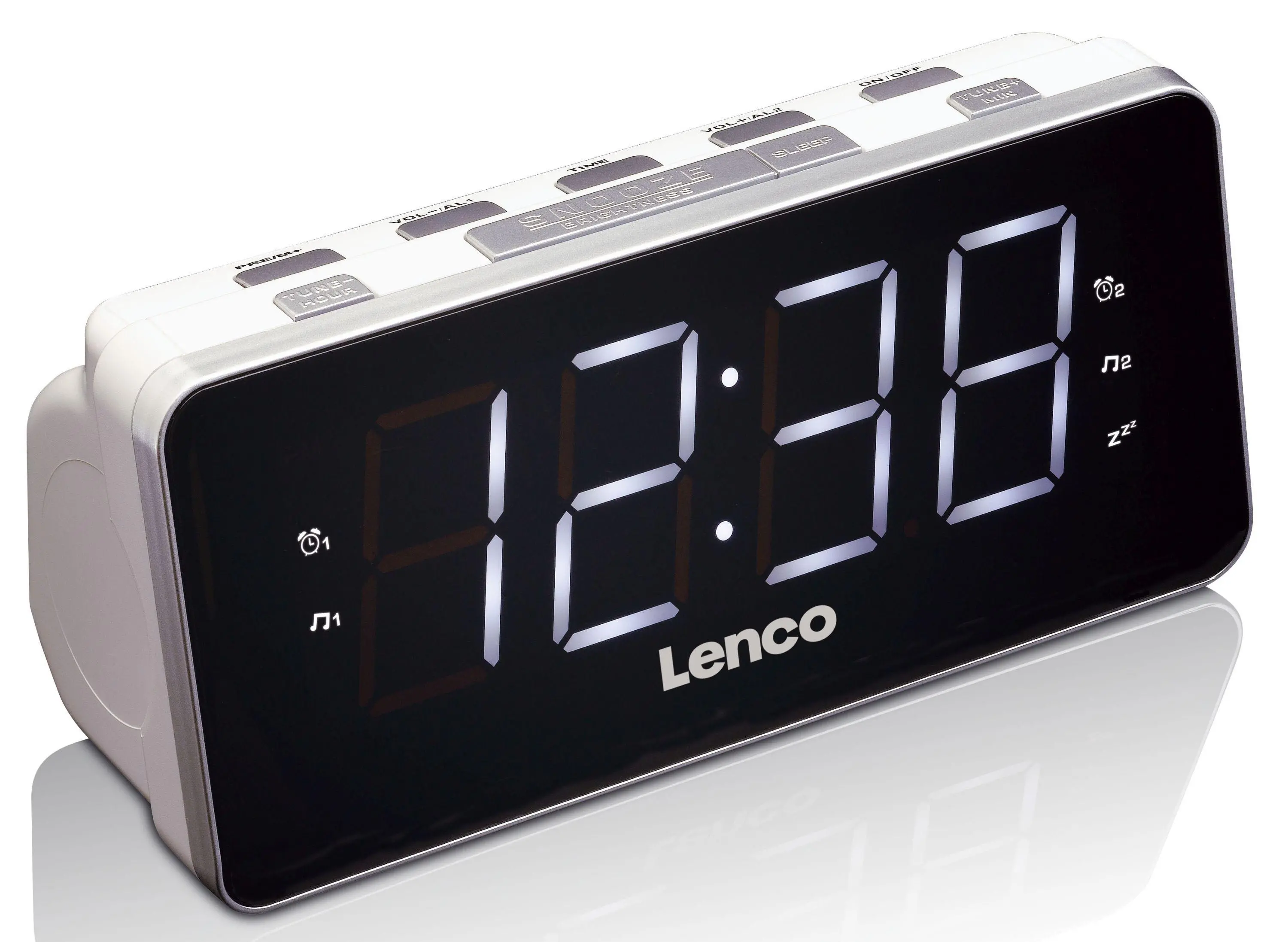 Radiobudzik Lenco CR-18 Biały