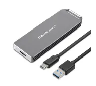 Qoltec 52266 M.2 SSD NVMe PCIe USB 3.1 Srebrny