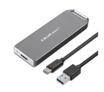 Obudowa Qoltec 52266 M.2 SSD NVMe PCIe USB 3.1 Srebrny