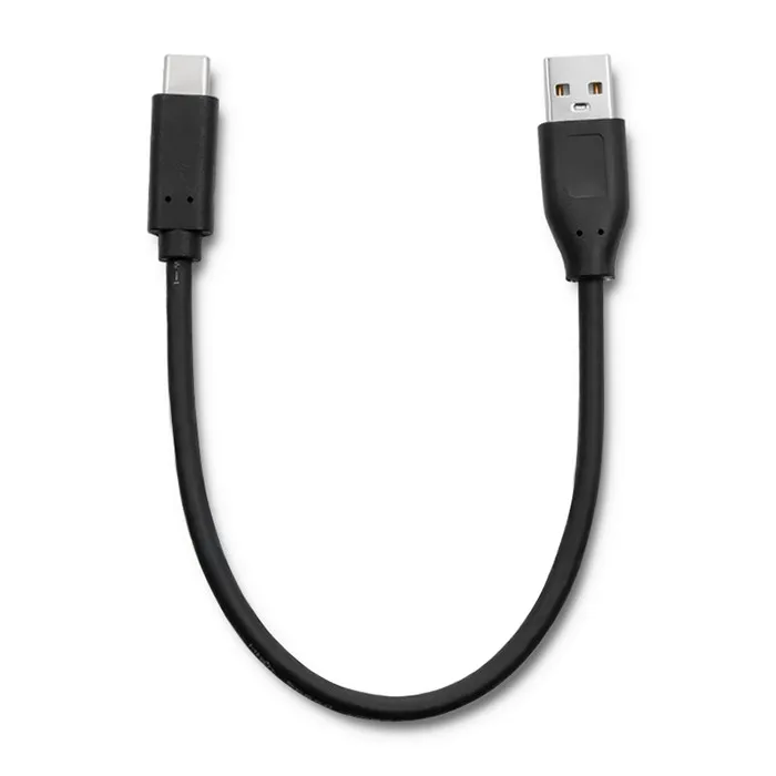 Kabel Qoltec 50496 USB-A do USB-C 0,25m Czarny