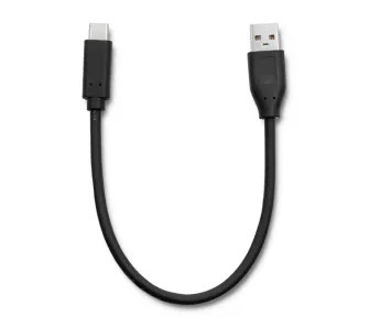Kabel Qoltec 50496 USB-A do USB-C 0,25m Czarny
