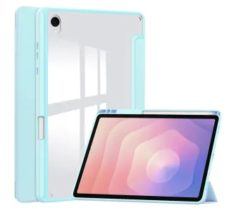 Etui na tablet Bizon Case Tab Clear Matt z klapką do Samsung Galaxy Tab S11 Błękitny