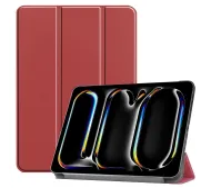 Bizon Case Tab Croc z klapką do iPad Pro 11" 2025 / 2024 Burgundowy