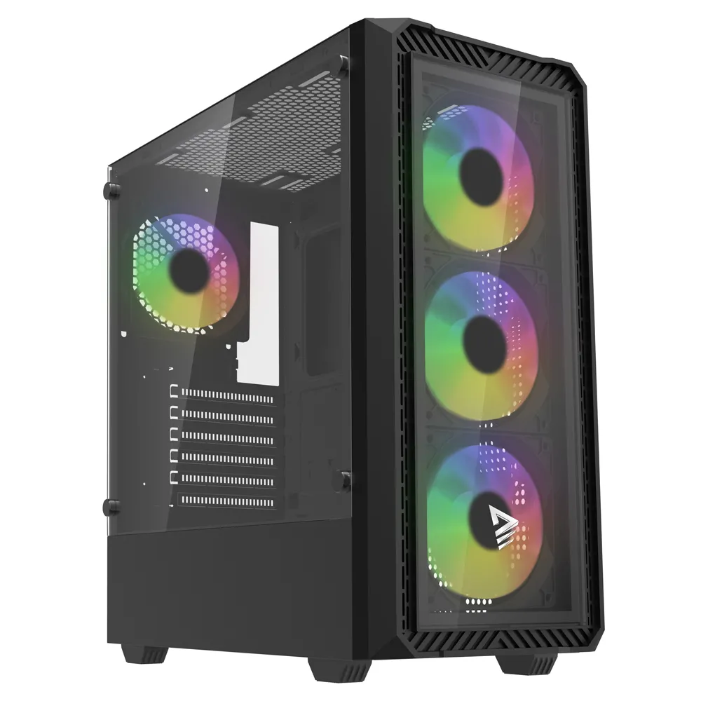 Obudowa Savio Noctis Glass RGB X1 Czarny