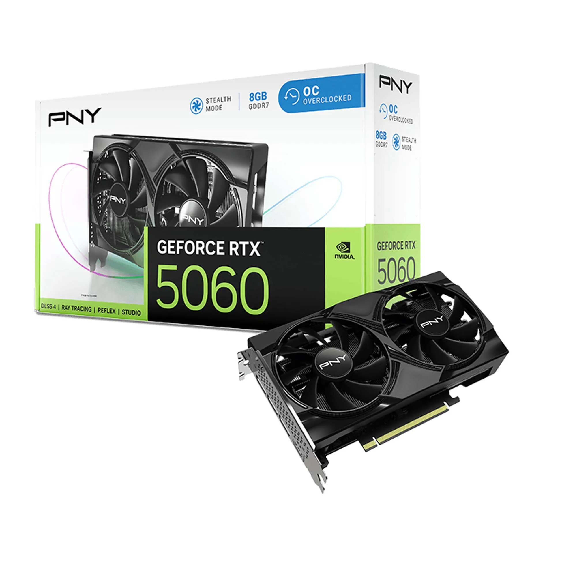 Karta graficzna PNY GeForce RTX 5060 Overclocked Dual Fan 8GB GDDR7 128bit DLSS 4