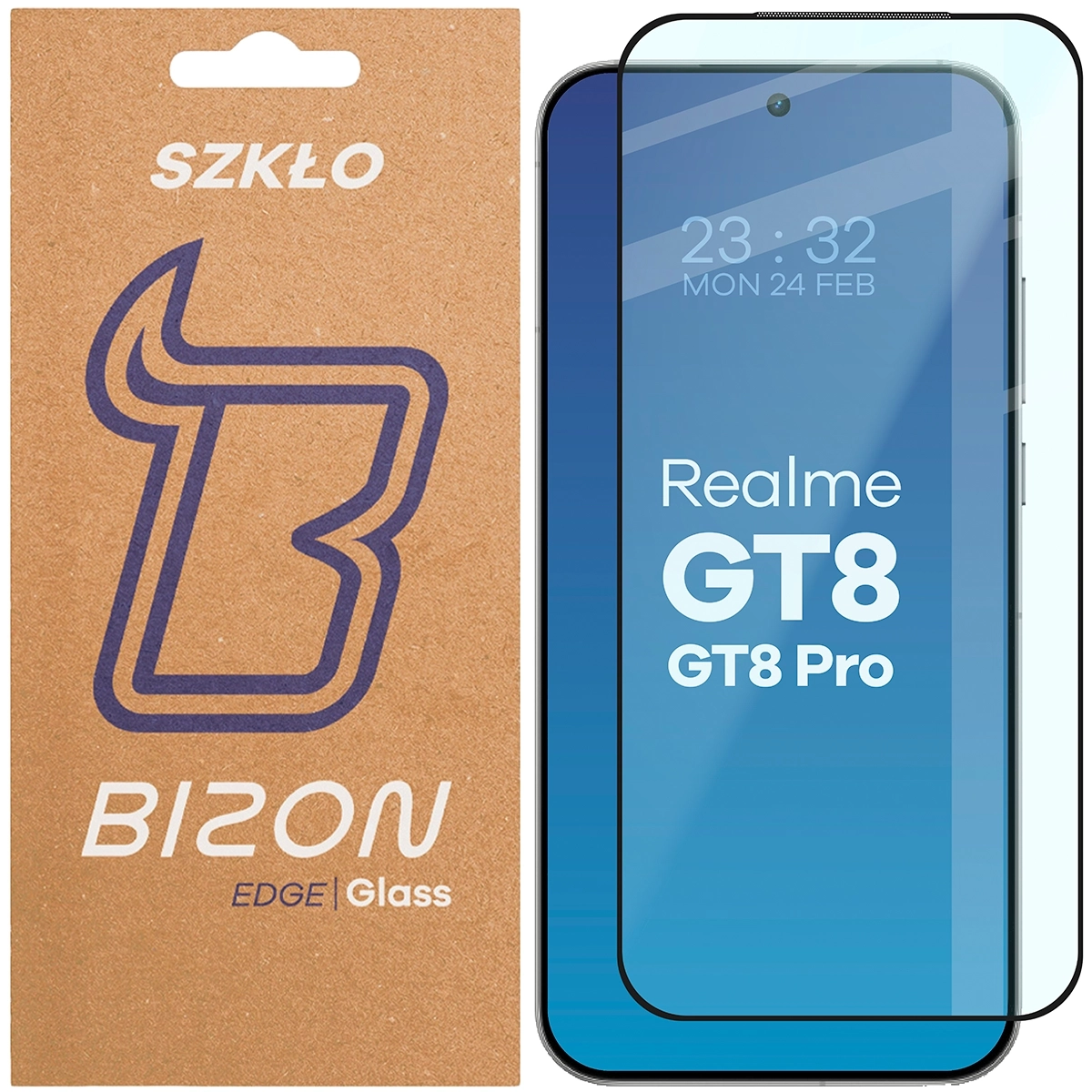 Szkło hartowane Bizon pełne Edge 2 do Realme GT 8 / GT 8 Pro