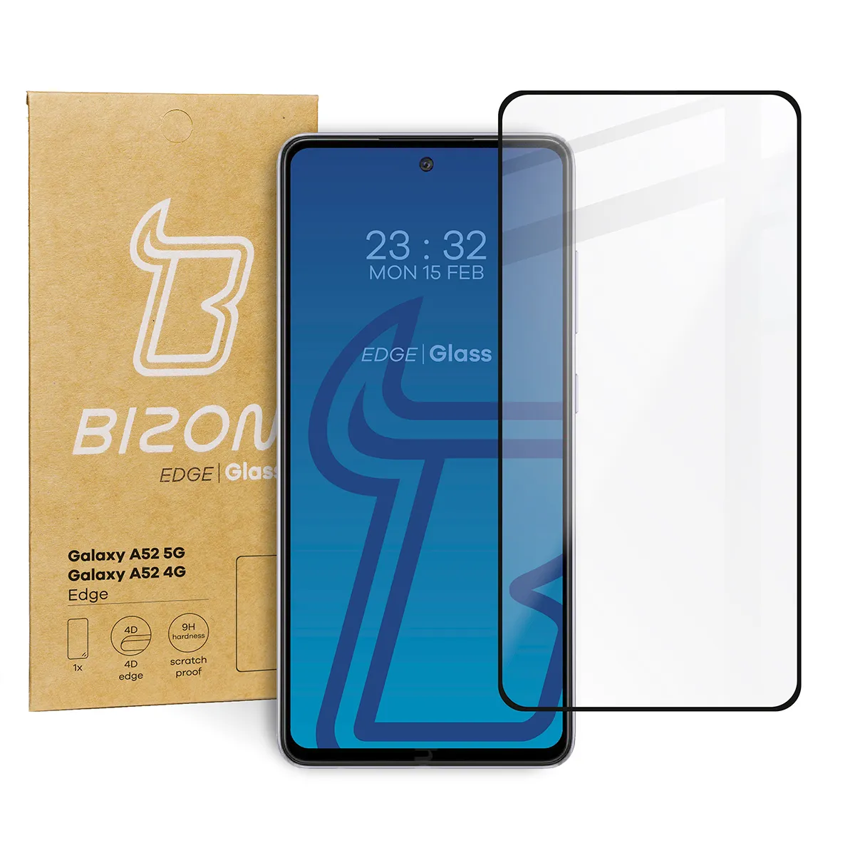 Szkło hartowane Bizon pełne Edge do Samsung Galaxy A52s / A52 5G / A52 4G