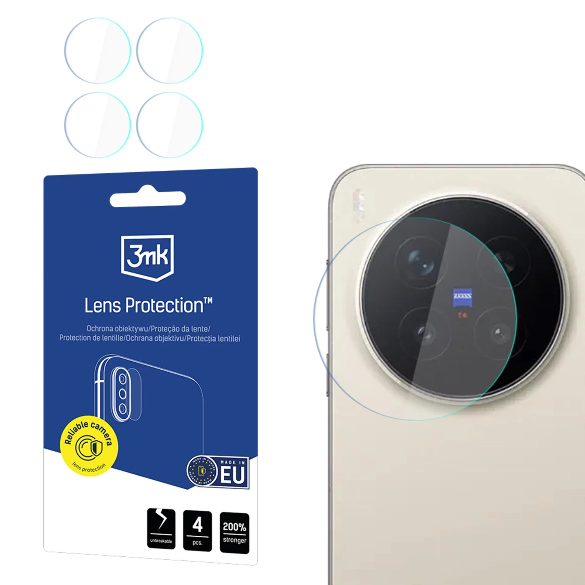 Szkło hybrydowe 3mk Lens Protection do Vivo X300 Pro