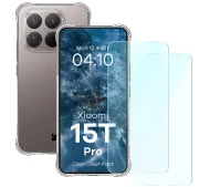 Bizon elastyczne etui + 2x szkło hartowane Clear Pack do Xiaomi 15T Pro