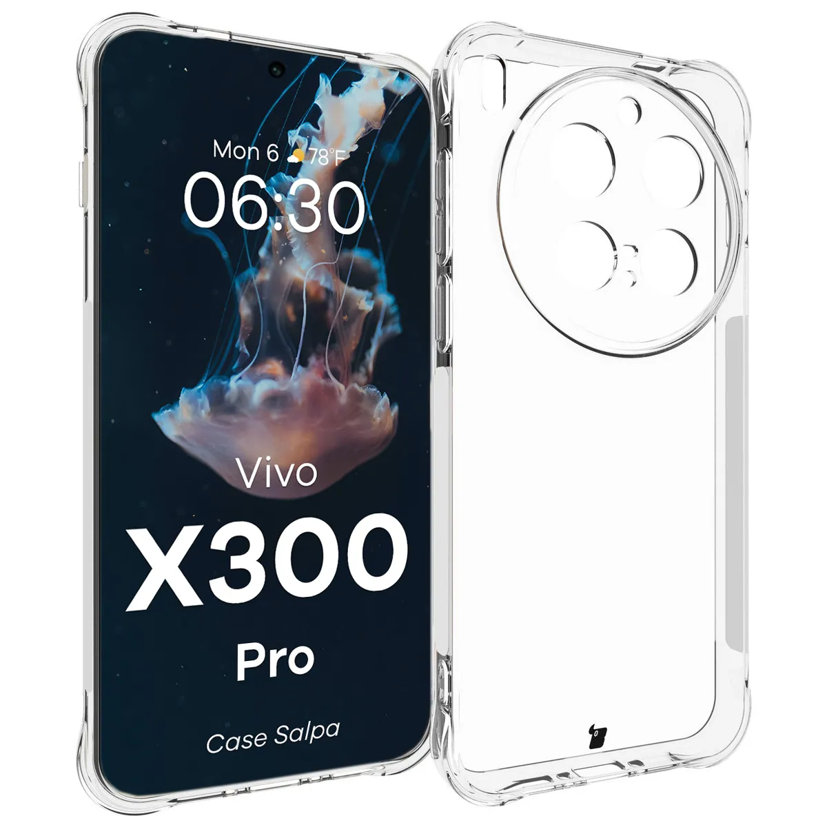 Etui Bizon Salpa do Vivo X300 Pro Przezroczysty