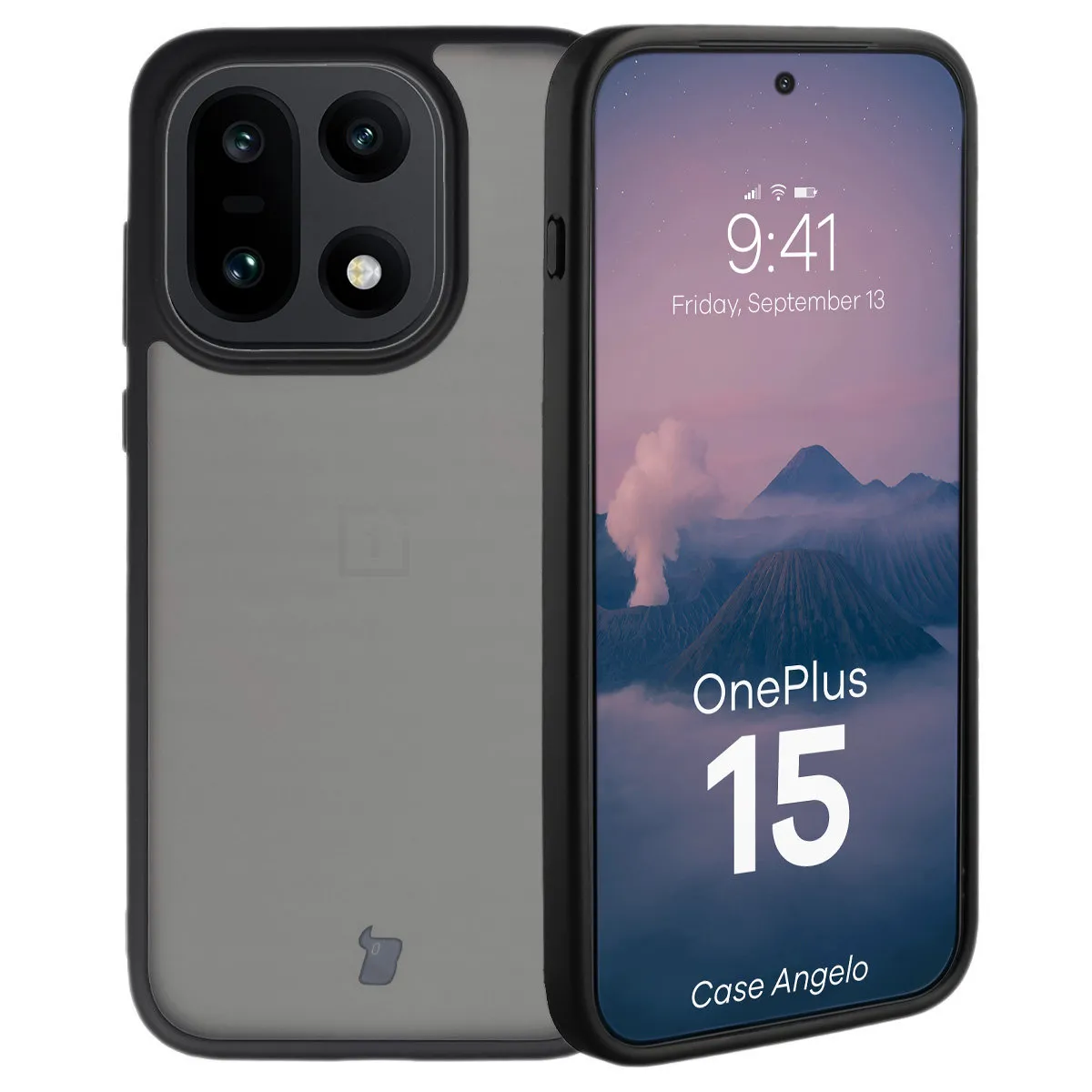 Etui Bizon Angelo do OnePlus 15 Przydymiony-czarny