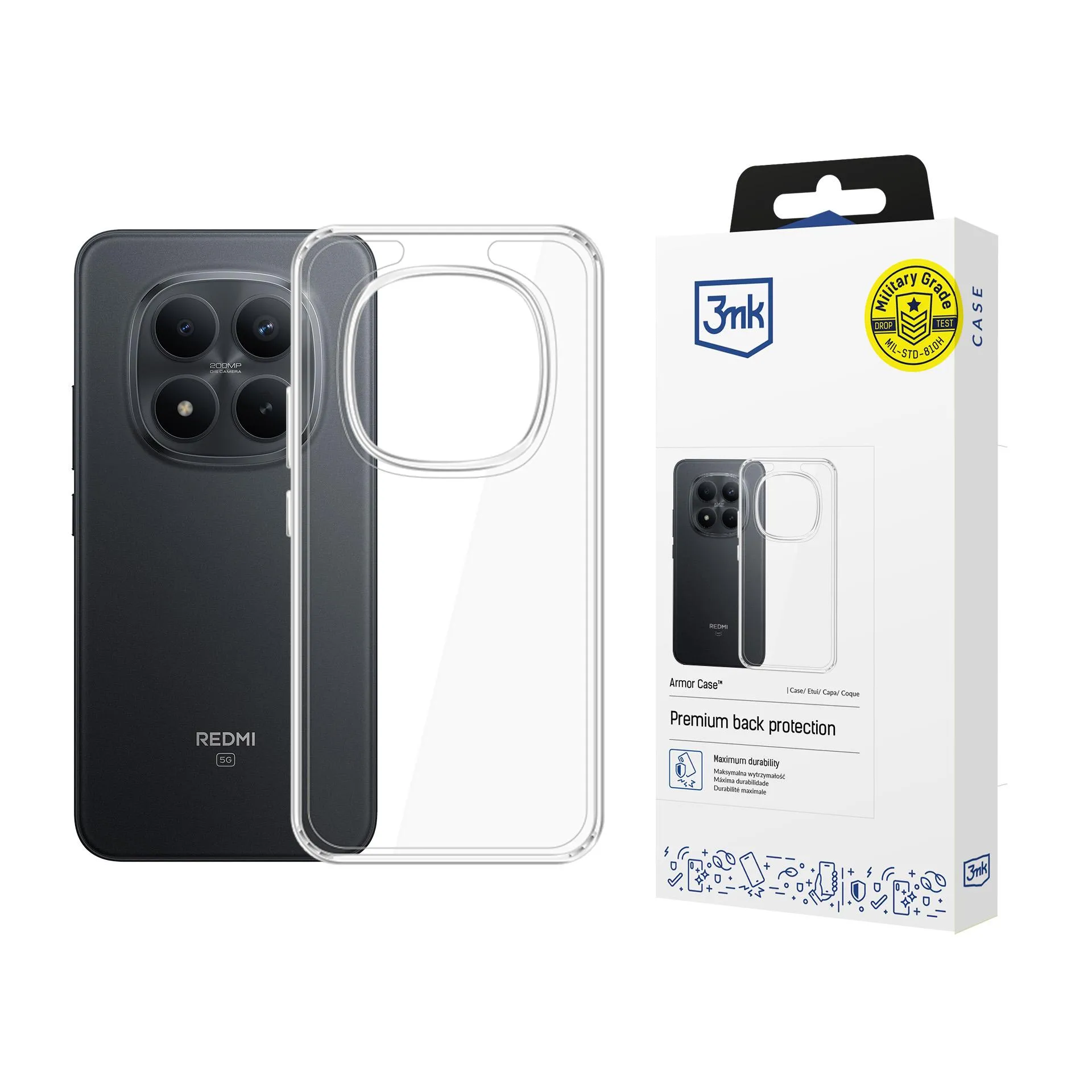 Etui 3mk Armor Case do Redmi Note 15 Pro 5G Przezroczysty
