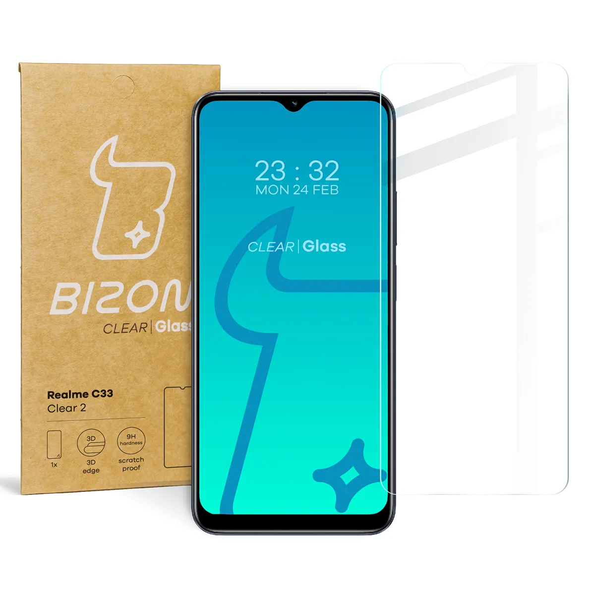 Szkło hartowane Bizon Clear 2 do Realme C33