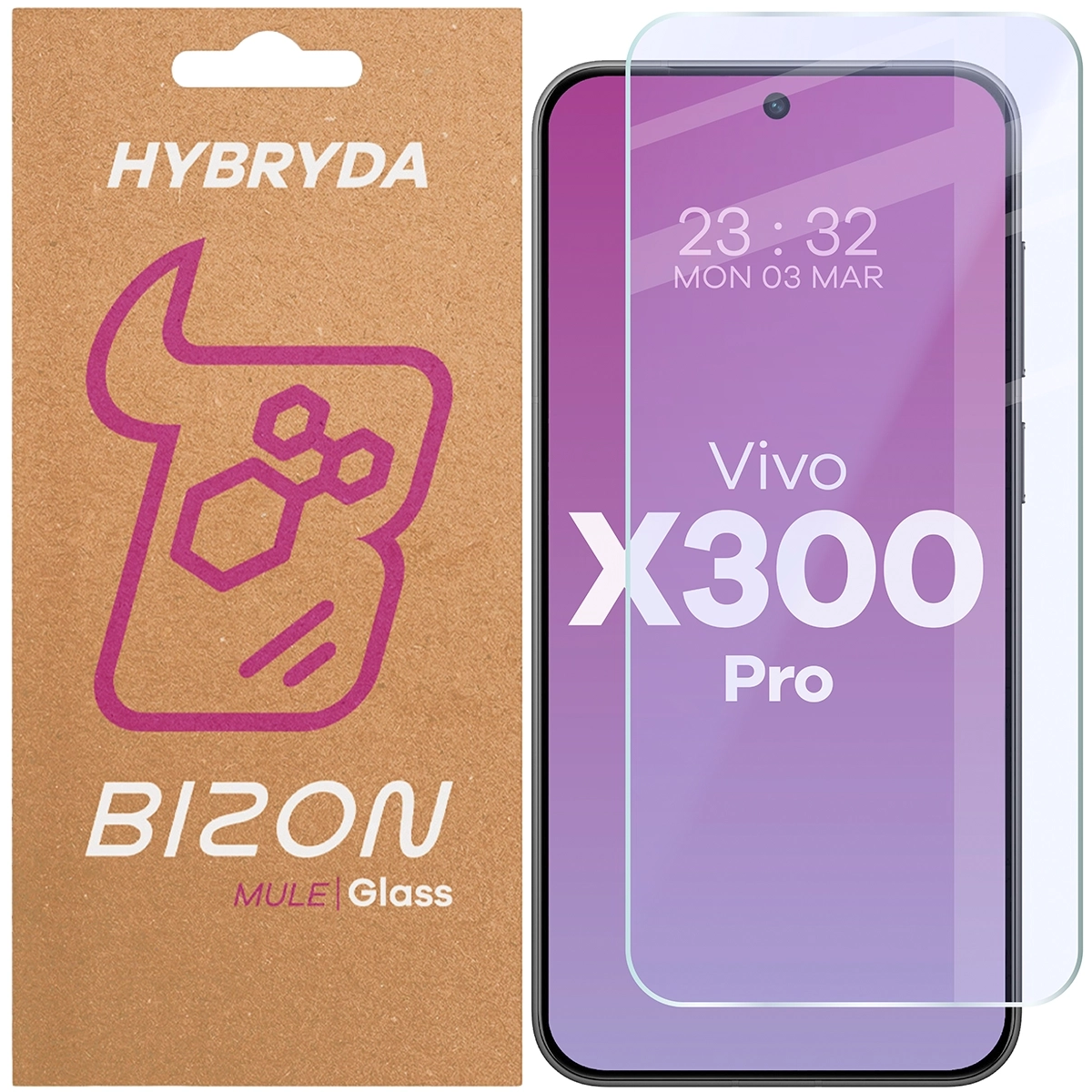 Szkło hybrydowe Bizon Elastyczne Mule do Vivo X300 Pro