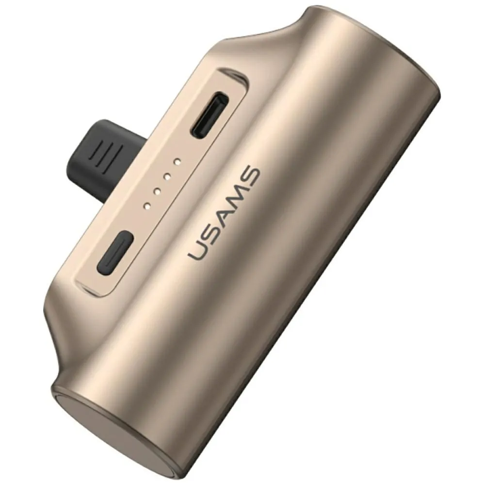 USAMS PB79 Mini Tail Plug Portable 3000mAh USB-C Beżowy miniaturka