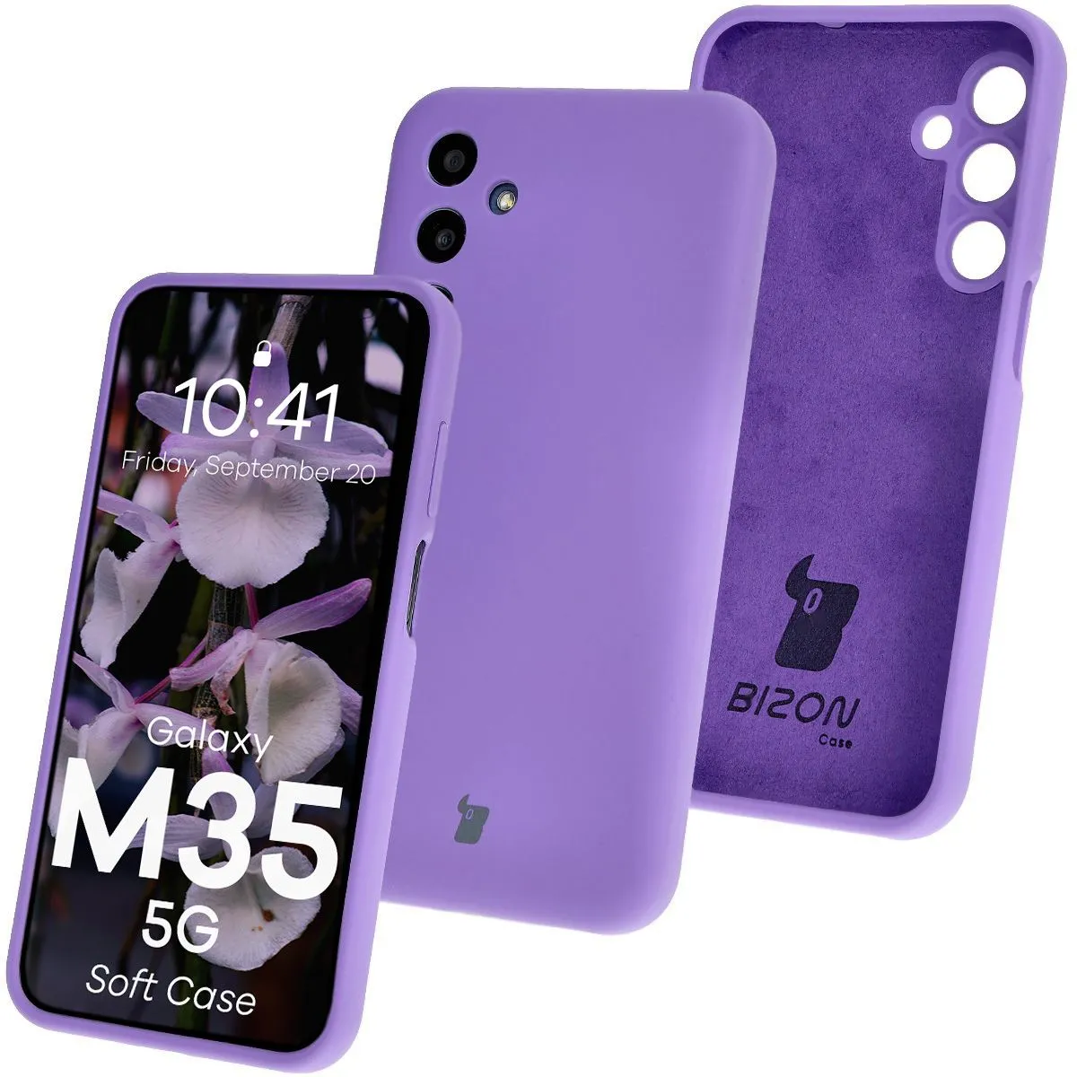 Etui Bizon Soft Case do Samsung Galaxy M35 5G Fioletowy