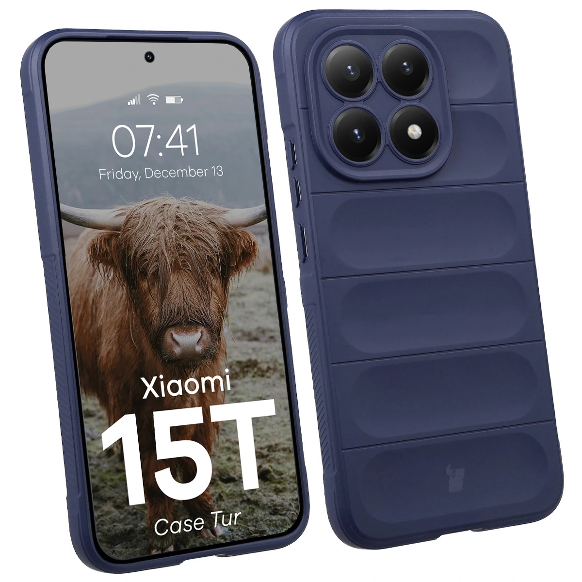 Etui Bizon Tur do Xiaomi 15T Granatowy