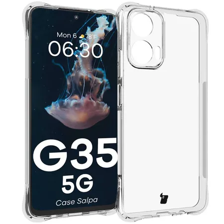 Etui Bizon Salpa do Motorola Moto G35 5G Przezroczysty