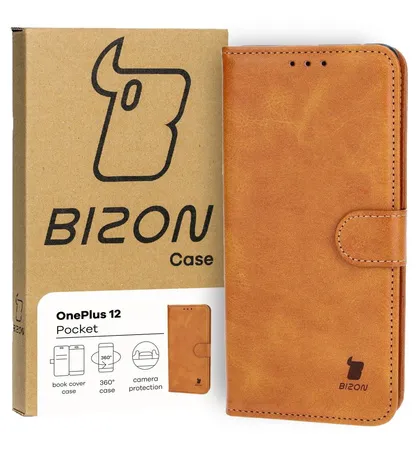 Etui Bizon Pocket do OnePlus 12 Brązowy