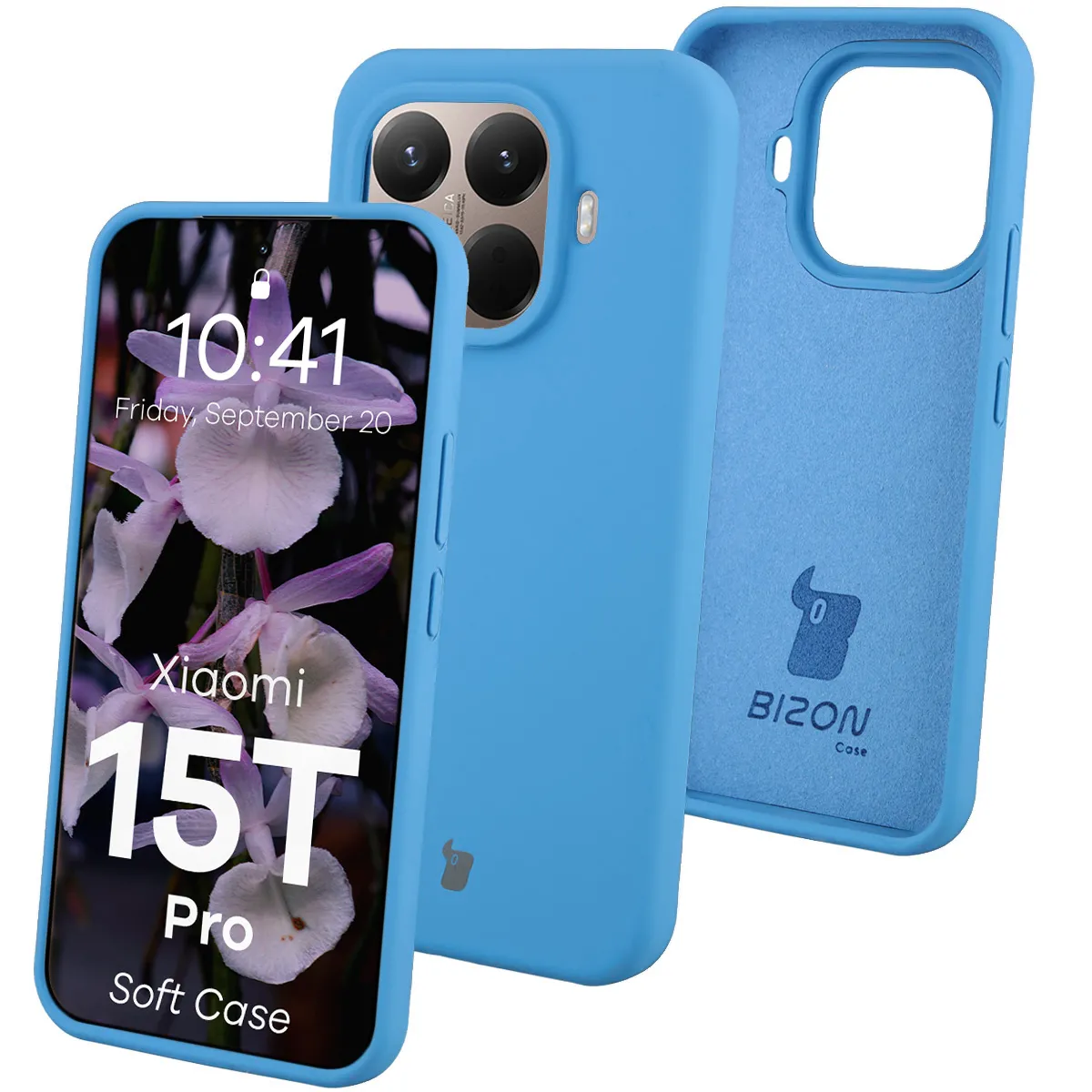 Etui Bizon Soft Case do Xiaomi 15T Pro Niebieski