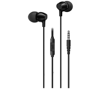 Słuchawki przewodowe USAMS EP-47 Dokanałowe Mikrofon Czarny