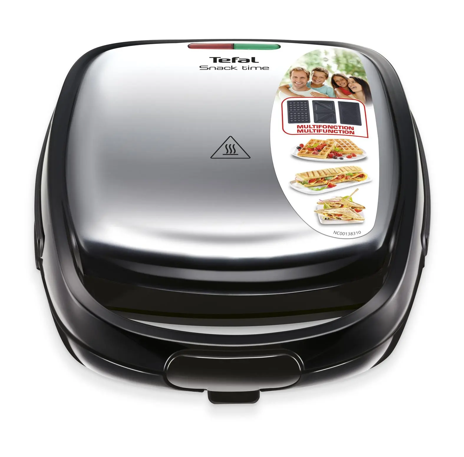 Opiekacz Tefal Snack Time 3w1 SW342D38 Trójkąty Gofry Panini 700W