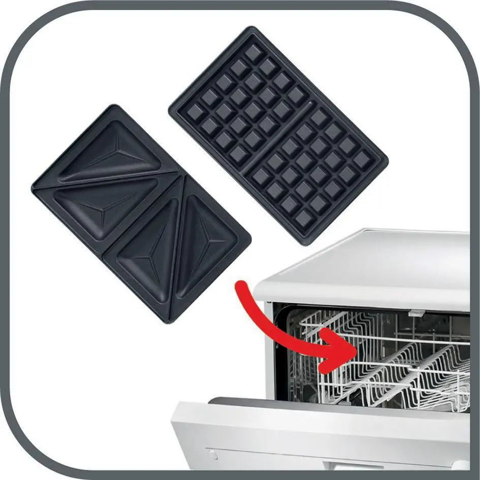 Opiekacz Tefal Snack Time 3w1 SW342D38 Trójkąty Gofry Panini 700W