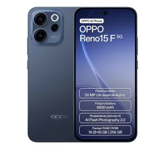 Smartfon OPPO Reno15F 5G 8/256GB 6,57" 120Hz 50Mpix Granatowy