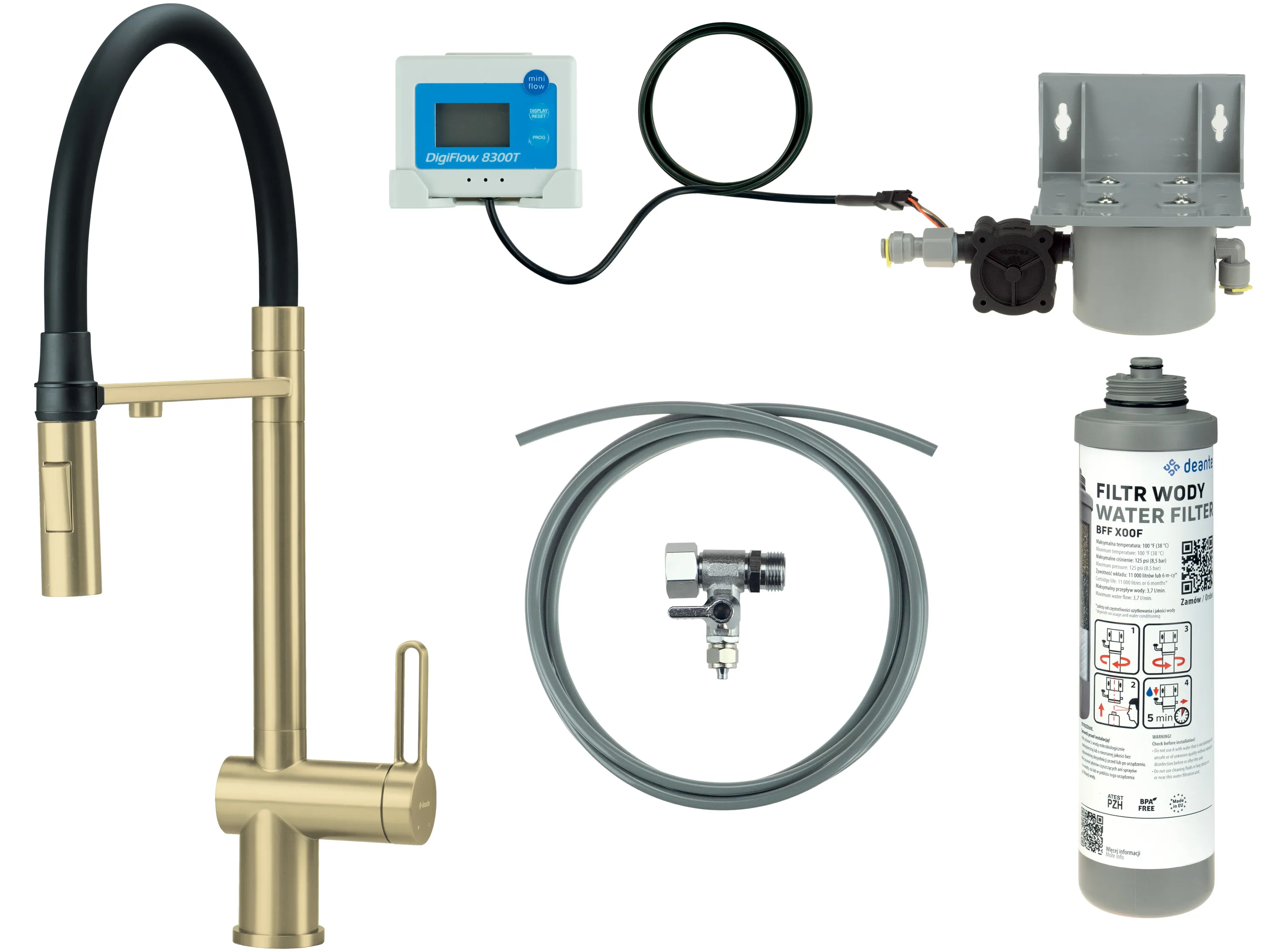 Deante Magnetic BRMFR75M Złoty Stal szlachetna