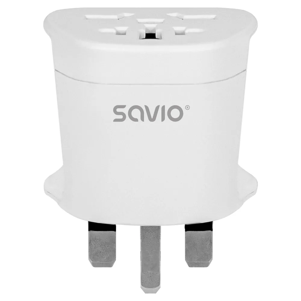 Adapter podróżny Savio AP-05 gniazdo globalne – wtyk UK