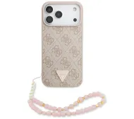 Guess 4G Strap Triangle Logo MagSafe do iPhone 17 Pro Max Różowy