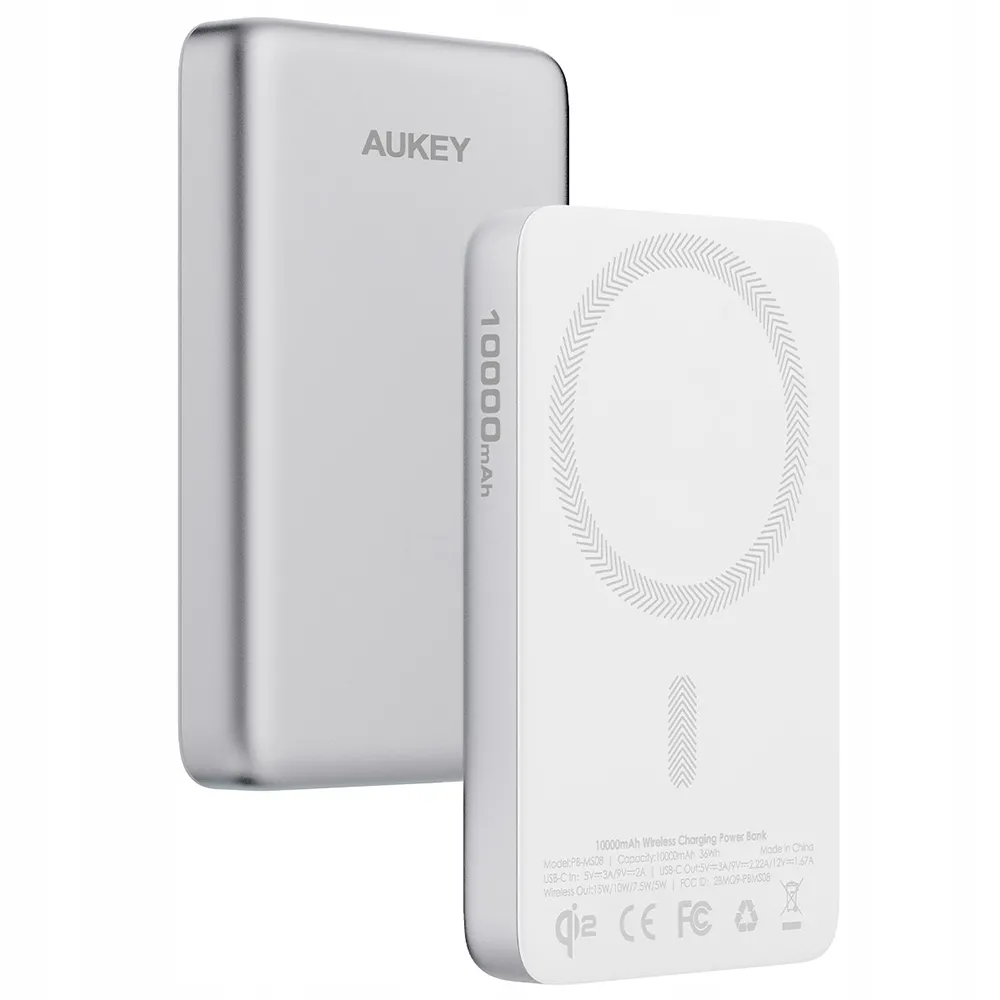 Powerbank Aukey PB-MS08 MagFusion M Qi2 10000mAh 20W Biały