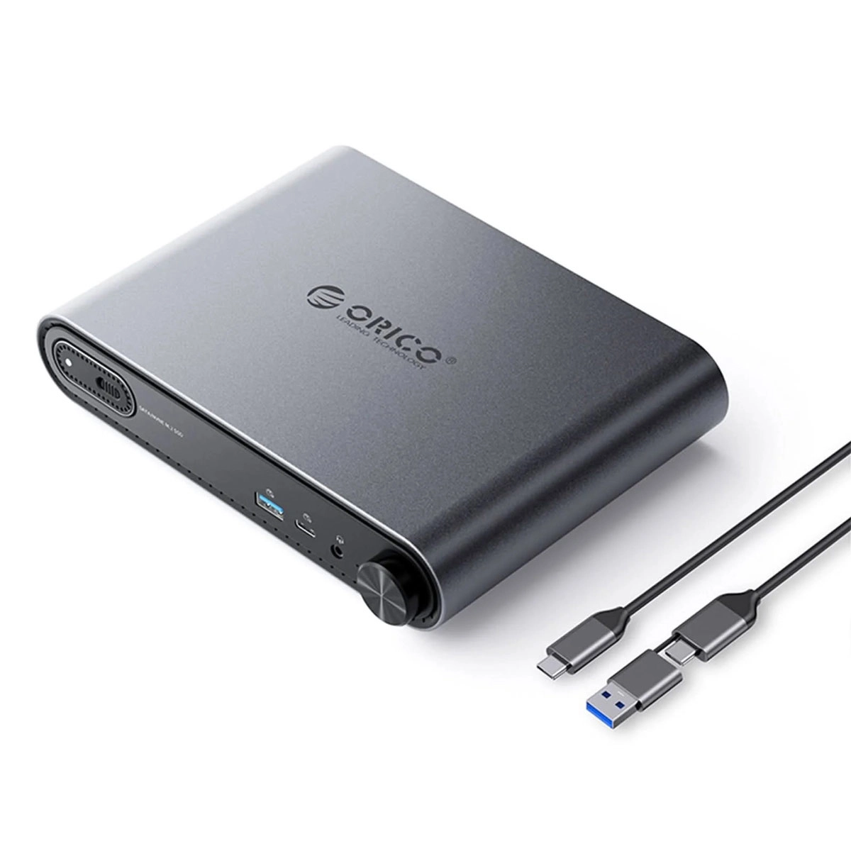 Stacja dokująca Orico PTM1-GY-EP USB-C z Obudową M.2 NVMe/SATA Audio 3,5mm RJ45 HDMI 4K@60Hz PD 100W Szary
