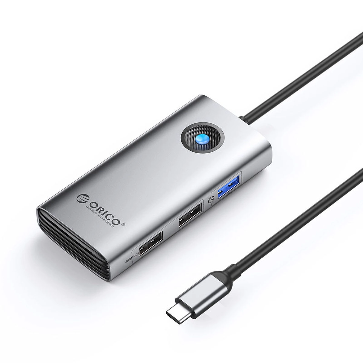 Hub USB Orico PW11-5P-GY-EP USB-C 5Gbps USB-A 2xUSB-A 2.0 PD60W HDMI 4K@30Hz Szary
